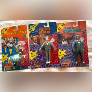 Pee Wee Herman Poseable Doll, King of Cartoons and Randy & Globy